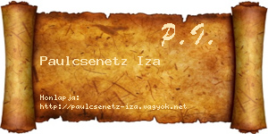 Paulcsenetz Iza névjegykártya